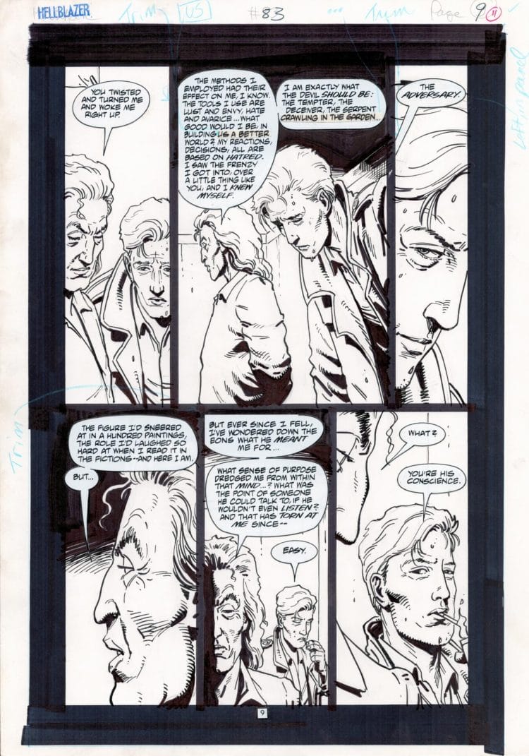 Hellblazer Original Comic Art John Constantine