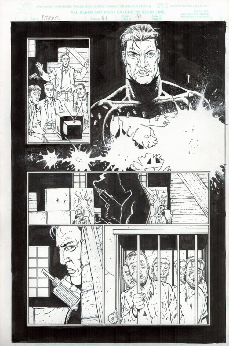 Punisher Original Comic Art Steve Dillon