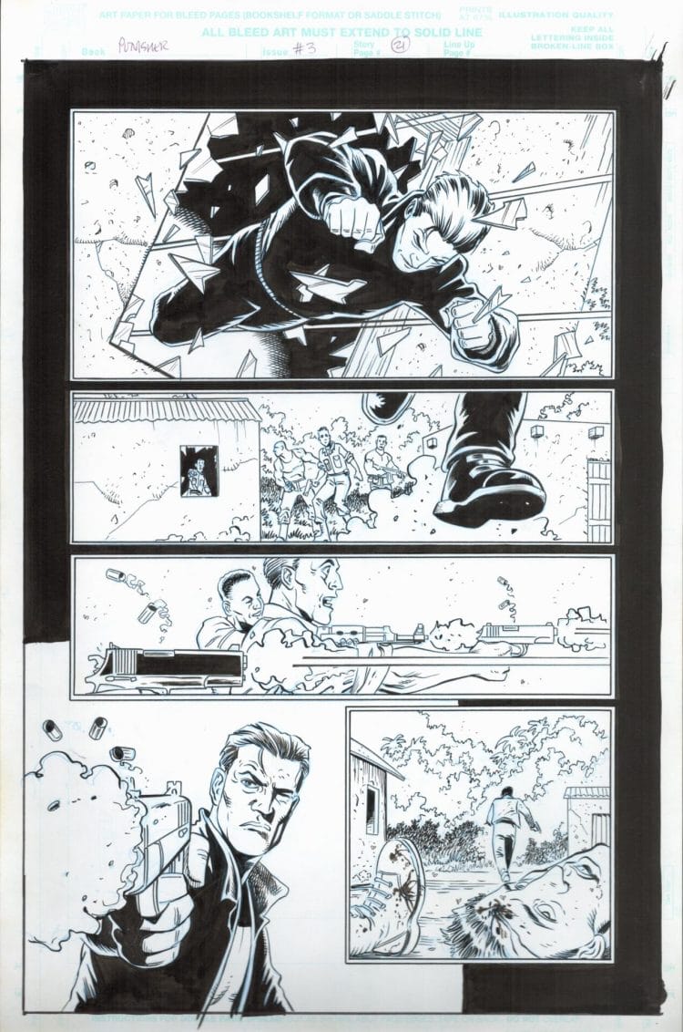 Punisher Original Comic Art Steve Dillon