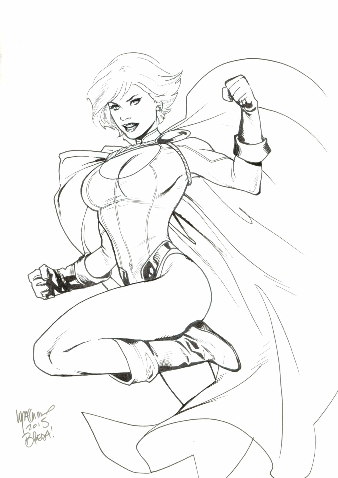 Power Girl sketch for DrawLAAHHH by SheldonGoh on DeviantArt