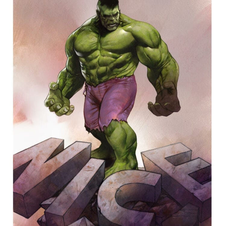 Incredible Hulk by Ben Oliver A3 PRINT SIGNED