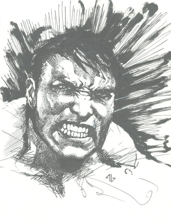 Hulk sketch by Adi Granov - Panel Gallery - Original Art