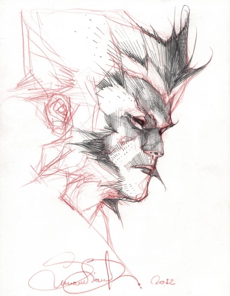 Wolverine Sketch By Simone Bianchi - Panel Gallery