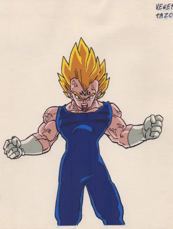 Image of Vegeta Spanish Tazo #6 Production Art